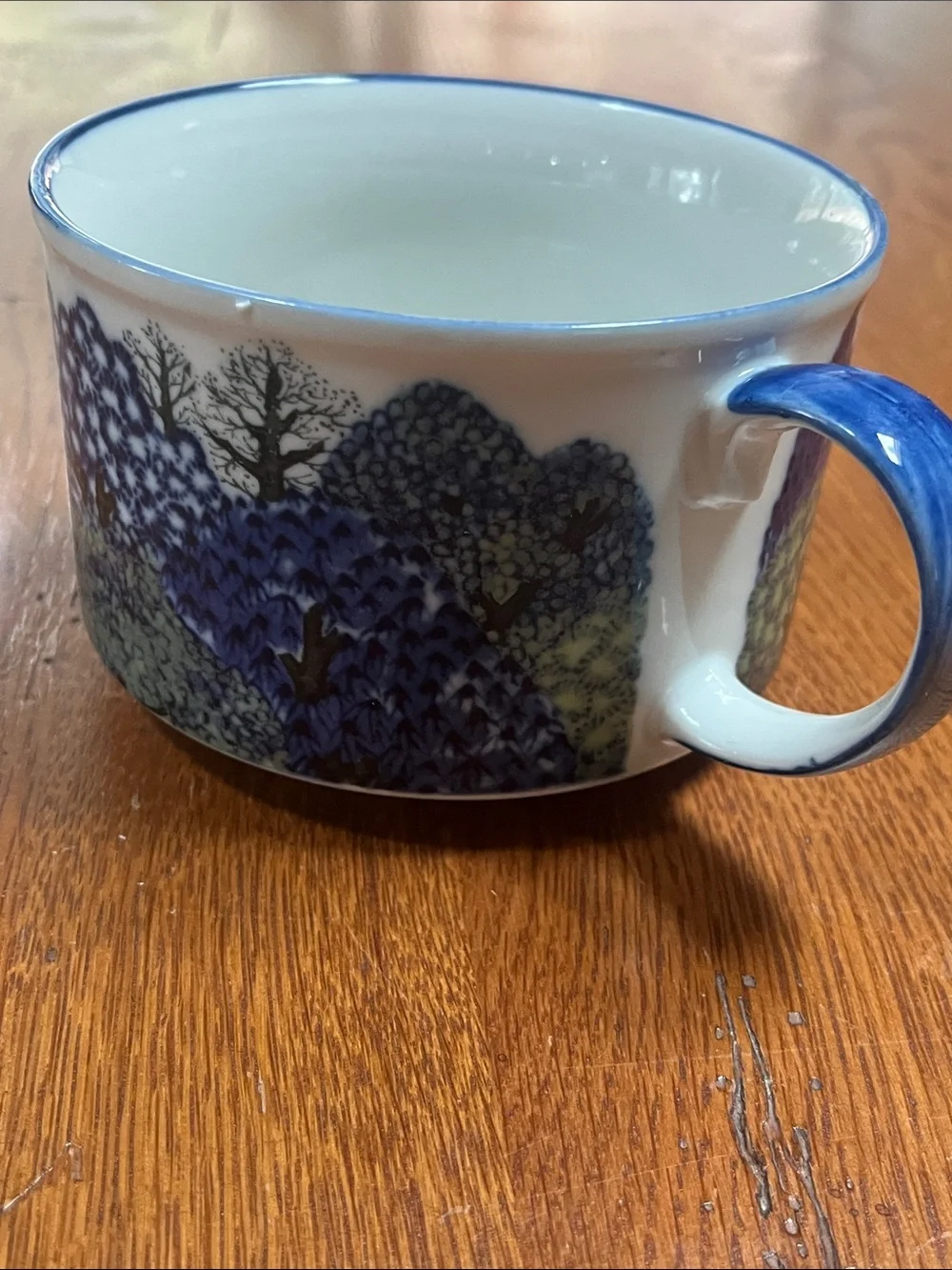 Glen Takahashi Blue Scenic Ceramic Coffee Mug -  Forest Pattern - San Francisco